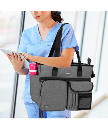 Trunab Nurse Tote Bag with 15.6 Laptop Sleeve - Grey | Work Essential - Buy Online on GoSupps.com