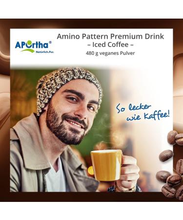 Aportha Multi Essential Amino Pattern Drink 480g Premium Iced Coffee with 8 Essential Amino Acids for Optimal Protein Supply | Buy Internationally - Buy Online on GoSupps.com