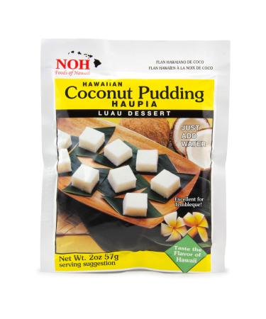 NOH Foods of Hawaii coconut pudding Haupia, 2 Ounce Packages (Pack of 12)