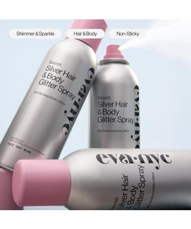 Eva NYC Kweeen Silver Hair and Body Glitter Spray 4.9 oz Kween Silver Hair & Body Glitter Spray - Buy Online on GoSupps.com