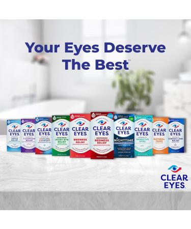 Clear Eyes Natural Tears Eye Drops 0.5 Fl Oz - Soothing Relief for Dry Eyes | International Shipping Available - Buy Online on GoSupps.com
