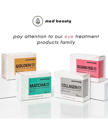 Matcha Green Tea Under Eye Patches - 20 Pairs (40 pcs) for Dark Circles & Puffiness with Lifting Effect by Medbeauty - Buy Online on GoSupps.com