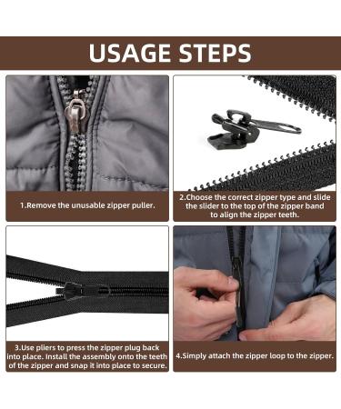 ECLIPSEGUARD 48-Piece Zipper Replacement & Slider Kit | Fix Zippers for Jackets & Cases - Buy Online on GoSupps.com