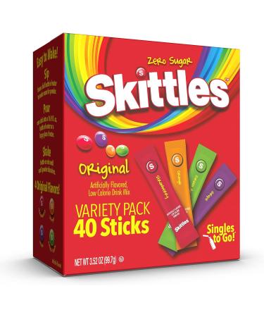 The Jel Sert Company Skittles Singles to Go Drink Mix Variety Pack Sugar Free - 30 Sticks & Skittles Singles To Go Tropical Flavors Variety Pack - Buy Online on GoSupps.com