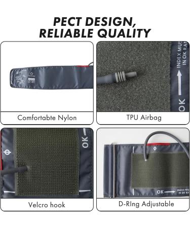 Buy XL Blood Pressure Cuff 12.6 -20.5 | Compatible with Most Monitors | Adult Arm Replacement Cuff with 5 Connectors - Fast International Shipping - Buy Online on GoSupps.com
