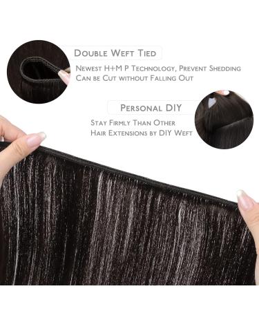 Buy 50cm 100g Natural Black Real Hair Extensions - Sew-In & Weft - Premium Quality Hair Tresses - Buy Online on GoSupps.com