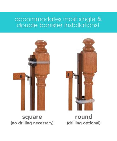 Banister to Banister Gate Mounting Kit - Fits Round or Square Banisters | Accommodates Most Hardware & Pressure Mount Baby Gates | Up to 37 Tall | Summer (Pack of 1) - Buy Online on GoSupps.com