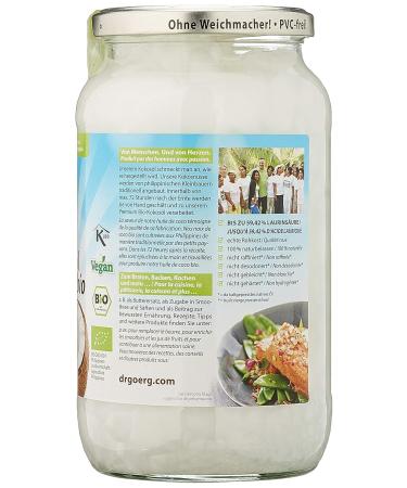 Buy Dr. Goerg Premium Organic Coconut Oil - Pack of 2 (2 x 1L) | Best Quality Coconut Oil for Cooking & Skincare - Buy Online on GoSupps.com