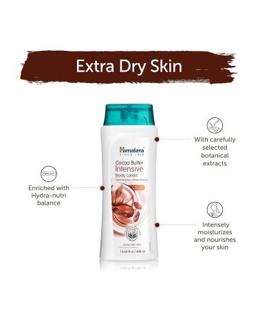 Himalaya Cocoa Butter Intensive Body Lotion for Extra Dry Skin 13.53 oz/400ml (Pack of 2) Cocoa Butter 13.53 Fl Oz (Pack of 2) - Buy Online on GoSupps.com
