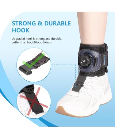 AFO Foot Drop Brace for Walking - Adjustable Dorsiflexion Support for Men & Women (S/M) - Fits Left & Right Foot - Buy Online on GoSupps.com