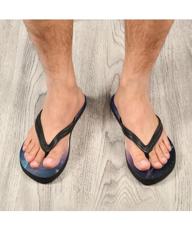 Mnsruu Universum Galaxy Space Flip-Flops | Stylish Sandals for Men & Women - Perfect for Travel Hotel & Spa - Buy Online on GoSupps.com