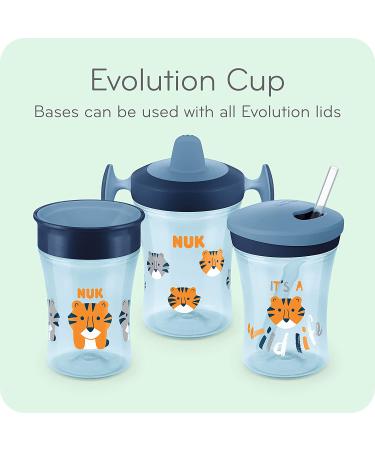 NUK Evolution 360 Cup Blue - 8 oz (240 ml) for 8+ Months | Durable & Spill-Proof - Buy Online on GoSupps.com