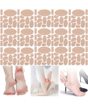 165PCS(15 Sheets)Moleskin Tape Flannel Adhesive Pads Moleskin for feet blisters Heel Stickers Blister Prevention Pads Premium Moleskin Tape Anti-wear Heel Pads for Feet Shoes Fabric Hiking Padding
