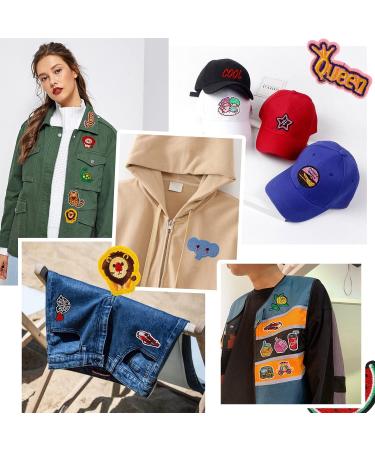 NICEVINYL 100Pcs Random Iron on Patches for Clothing - Assorted Funny Embroidered Appliques for DIY Clothes Repair - Buy Online on GoSupps.com