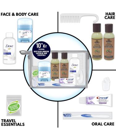 Convenience Kits International Women s Deluxe 10 PC Set | OKAY Black Jamaican Castor Oil Hair & Body Essentials | Travel-Size Must-Haves - Buy Online on GoSupps.com