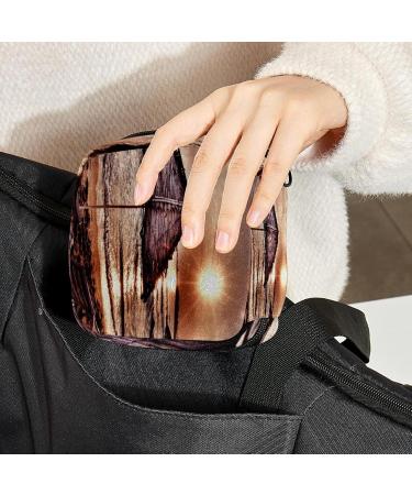 Portable Seaside Landscape Sanitary Napkin Storage Bag | Menstruation Pad & Menstrual Cup Pocket with Zipper for Teen Girls & Women - Buy Online on GoSupps.com