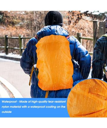 Amylove Waterproof Backpack Rain Cover 30-40L - 4 Pcs Reflective Strip Ultralight Pack Cover with Adjustable Strap and Storage Pouches - Buy Online on GoSupps.com