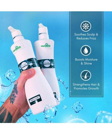 Herbishh Ice Spa Hair Shampoo & Conditioner Set | Natural Itchy Scalp Relief & Silky Smooth Hair Care with Vitamins & Nutrients - Shop Internationally - Buy Online on GoSupps.com