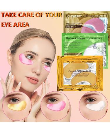 DuoZeng 30 Pairs Under Eye Patches - Collagen Crystal Eye Masks for Dark Circles, Puffiness, and Moisturizing - Yellow+Pink+Green - Women's Eye Bags Treatment - Buy Online on GoSupps.com