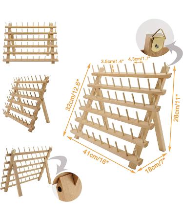 Wooden Thread Rack Organizer for Embroidery, Quilting & Sewing - 60 Spools | New Brothread - Buy Online on GoSupps.com