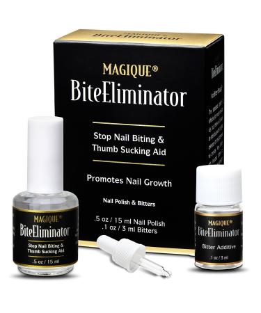 Nail Biting Treatment For Kids & Adults - Thumb Sucking Stop - No Bite Nail Polish - Finger Sucking Stop - Stop Nail Biting - Prevent Nail Biting - Nail Biting Stop - Magique Bite Eliminator 0.5 Fl Oz