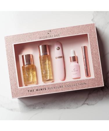Buy HIGHONLOVE Mini Pleasures 5-Piece Set - Bath Oil Massage Oil Relaxation Oil Lip Gloss & Mini Wand Massager | International Shipping Available - Buy Online on GoSupps.com