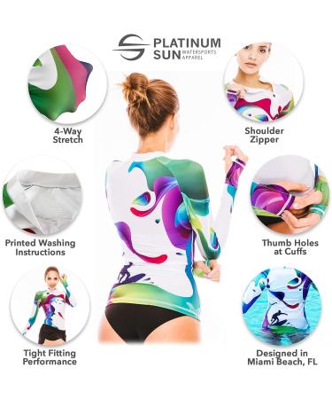 Women's Long Sleeve Rash Guard Swim Shirt UPF 50+ Rainbow - XX-Large - Buy Online on GoSupps.com
