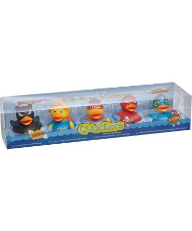 Quackers Superhero Rubber Bath Ducks Set - 5 Exciting Hero-Themed Ducks in Display Box - Buy Online on GoSupps.com