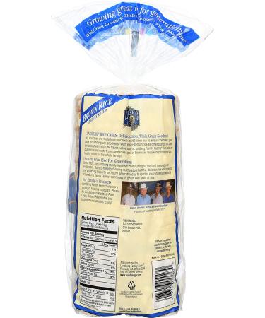 Lundberg Brown Rice Cakes - Lightly Salted, 8.5oz (Pack of 12) - Healthy Snack - Buy Online on GoSupps.com