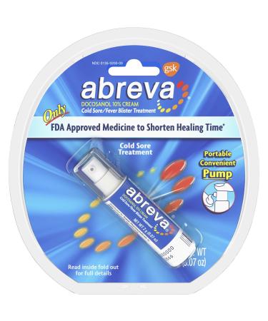 Abreva Cold Sore Fever Blister Treatment 0.07 oz (One Pack)