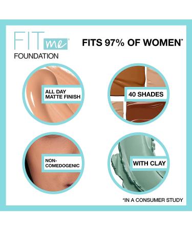 Maybelline Fit Me Matte + Poreless Liquid Foundation Makeup 112 Natural Ivory 1 Fl Oz x 2 - Pack of 2 | Oil-Free Formula - Buy Online on GoSupps.com