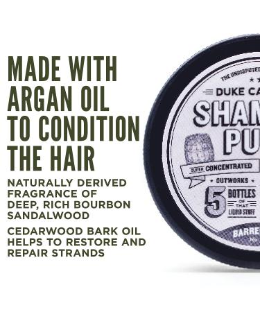 Duke Cannon Men's Shampoo Puck 4.5oz - Barrel Char No. 004 | Sulfate-Free | Over 175 Washes - Buy Online on GoSupps.com