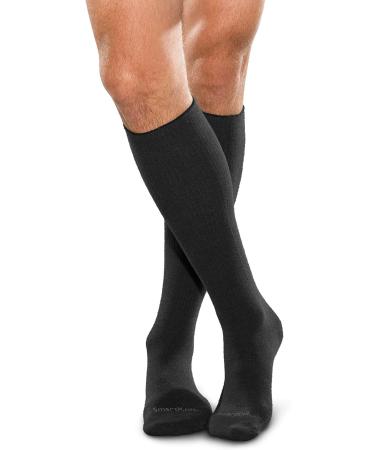 SmartKnit Seamless Over-The-Calf Socks 3-Pack for Diabetes, Arthritis, Sensitive Feet - Small (Black/White/Navy) - Buy Online on GoSupps.com
