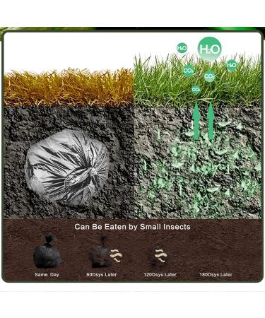Fyy Garbage Bags - 8 Gallon Waste Bags for Bathroom Kitchen Office | 80 Pieces (4 Rolls) | Durable Black Trash Bags 60x64.5 cm - Buy Online on GoSupps.com