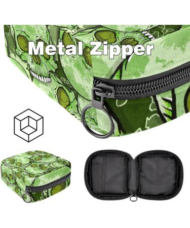 Muoooum Pirate Skull Sword Pattern Menstrual Pad & Cup Storage Bag - Portable Zip Pocket for Teen Girls & Women | Color 3 - Buy Online on GoSupps.com