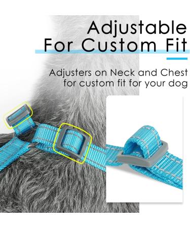 Thinkpet No-Pull Dog Harness Leash Set - Breathable Adjustable Safety Harness for Small Medium & Large Dogs - Soft Reflective Control - Ideal for Running - Blue (1 Pack) - Buy Online on GoSupps.com