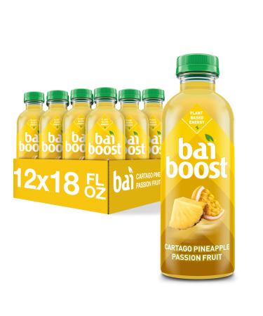Bai Boost Cartago Pineapple Passionfruit, Antioxidant Infused Beverage, 18 Fl Oz Bottle (Pack of 12) Cartago Pineapple Passion Fruit