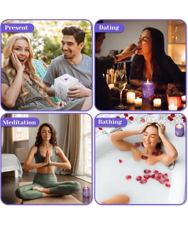WarmEmbrace Lavender Candles - 7.6 oz Aromatherapy Candle | Long-Lasting Purple Jar Scented Candle for Home | Ideal Gift for Women & Birthday - Buy Online on GoSupps.com