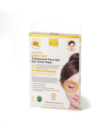 Earth Therapeutics ClariGel Eye Zone Mask - Gold - 3 Pack