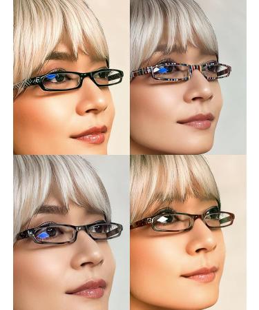Women & Men Blue Light Blocking Reading Glasses - Slim Compact Anti Eyestrain Readers - Super01-Twins 1.25x - Buy Online on GoSupps.com