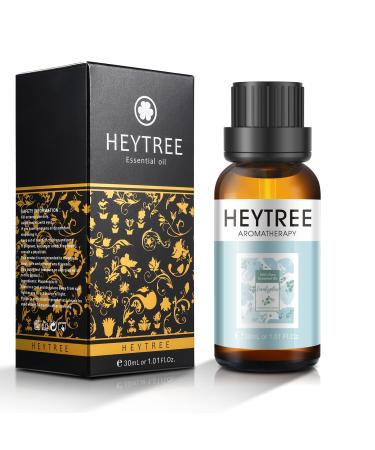 HEYTREE Eucalyptus Essential Oil 30ml - Natural Eucalyptus Oil to Soothe and Clear Essential Oil Perfect for Aromatherapy Diffuser Shower Bath Eucalyptus 30.00 ml (Pack of 1)