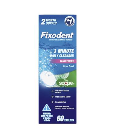 Fixodent Plus Scope Denture Cleaner Tablets 60 Count (2 Month Supply) - Buy Online on GoSupps.com