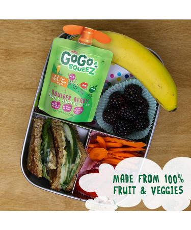 GoGo squeeZ Boulder Berry - 48 Pack Kids Snacks | Gluten-Free, Vegan, Nut & Dairy-Free Fruit & Veggie Pouches - Buy Online on GoSupps.com