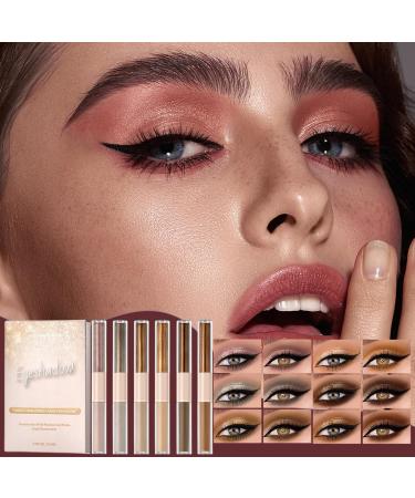 YAOPIU Liquid Eye Shadow 6 Pieces Double Sided Waterproof Shiny Liquid Eye Cosmetics for Women and Girls Beginners Daily Travel Dating Party Commute Banquet Social Affairs - Buy Online on GoSupps.com