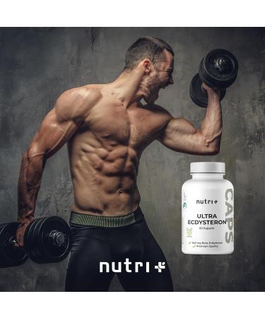 Nutri + Beta Ecdysterone High Dosed + Vegan Supplement - 540mg per capsule - 90% Beta-Ecdysterone + L-Leucine - Stemmacantha Carthamoides Extract - Fitness Capsule - Buy Online on GoSupps.com