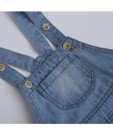 KIDSCOOL SPACE Baby Girl Boy Jean Overalls Toddler Summer Denim Shortall Blue | 2-3 Years - Buy Online on GoSupps.com