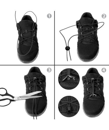 Buy CampTeck Quick Release Elastic Shoelaces - Black | Fast & Easy Lacing System for All Shoes - International Shipping Available - Buy Online on GoSupps.com