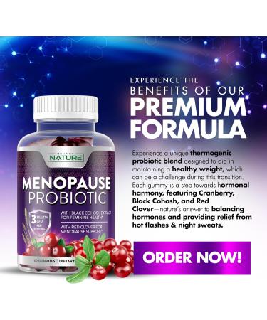 Menopause Supplements for Women - Probiotic Gummy for Hot Flashes Night Sweats & Mood Swings - Non-GMO & Vegan - 60 Gummies - Buy Online on GoSupps.com