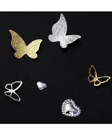 Hollow Butterflies Nails Charm Heart Nails Art Decorations Mix Shaped Nails Art Charm For Acrylic Nails Jewelry Making - Buy Online on GoSupps.com