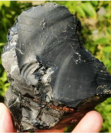 Natural Crystal Rough Specimen 1pcs Obsidian Crystal Stone Natural Rough Specimen 200gStone Full of Texture - Buy Online on GoSupps.com